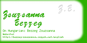 zsuzsanna bezzeg business card